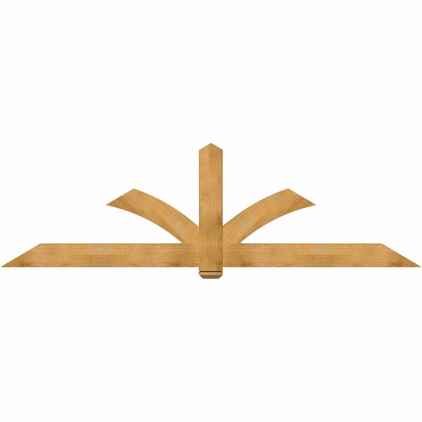 Ekena Millwork Redmond Rough Sawn Timber Gable Bracket, Western Red Cedar, 108"W x 31 1/2"H x 4"D x 6"F, 7/12 Pitch GBW108X31X0406RED00RWR - main